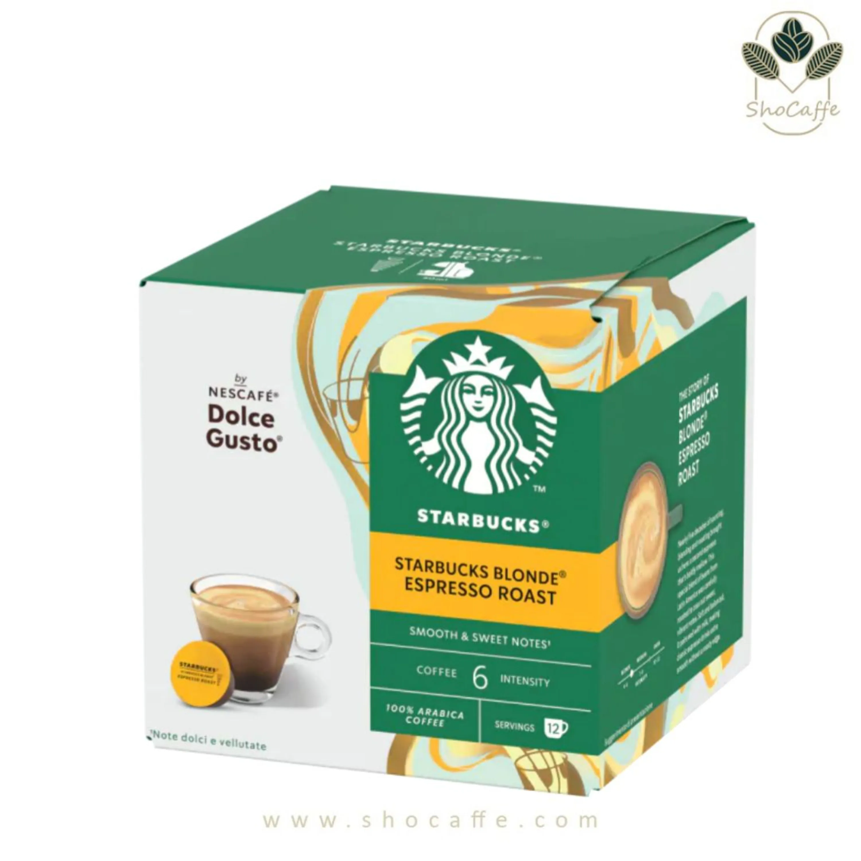 کپسول قهوه دولچه گوستو استارباکس مدل اسپرسو بلوند رست Espresso Blonde Roast